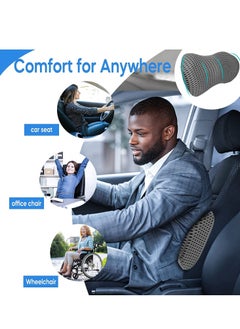 Generic Support Pillow for Sleeping Memory Foam Neo Cushion Back Support Pillow for Lower Back Pain Relief Waist Support Cushion Back Pillow for Mom Pillow for Office Chair Car Bed  - Image 5