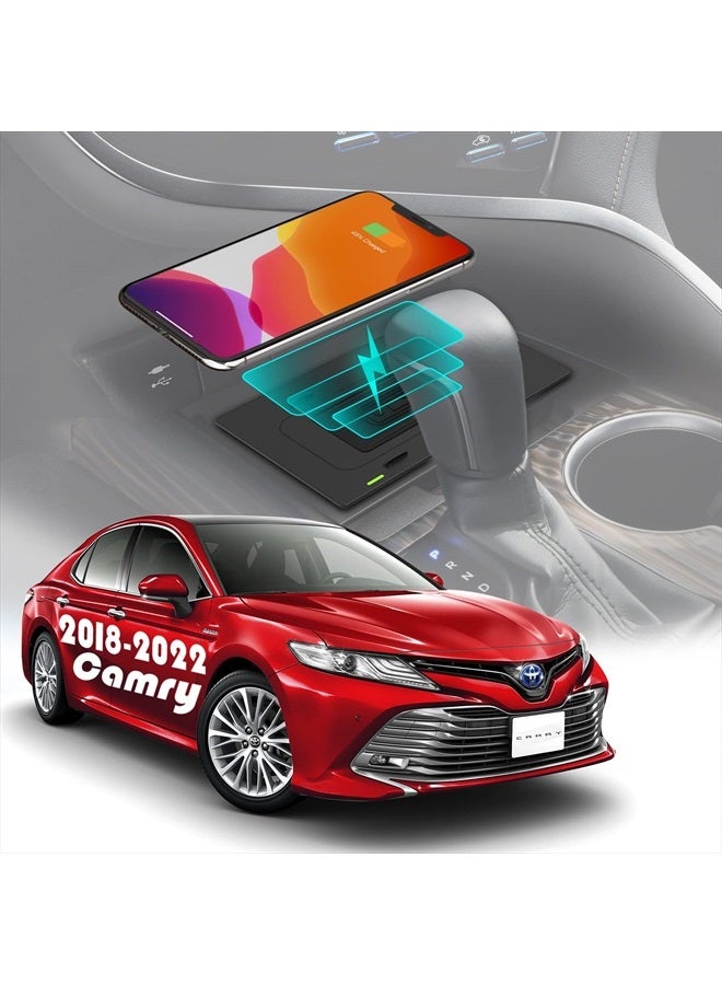 CarQiWireless Wireless Charger for Toyota Camry Accessories 2018 2019 2020 2021 2022 2023, Wireless Phone Charging Pad Tray for Camry XSE SE TRD LE XLE Hybrid Nightshade Car Interior Body Parts - Image 1
