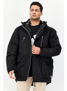 adidas Originals Men Sportswear Fit Long Sleeves Outdoor Jacket, Black  - Image 1