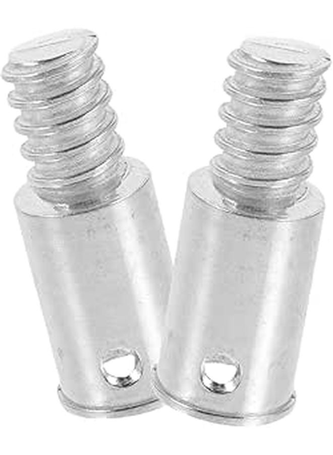Stainless Steel Threaded Extension Pole Adapter for Broom Mop Handle Replacement 2 Pack - Image 1