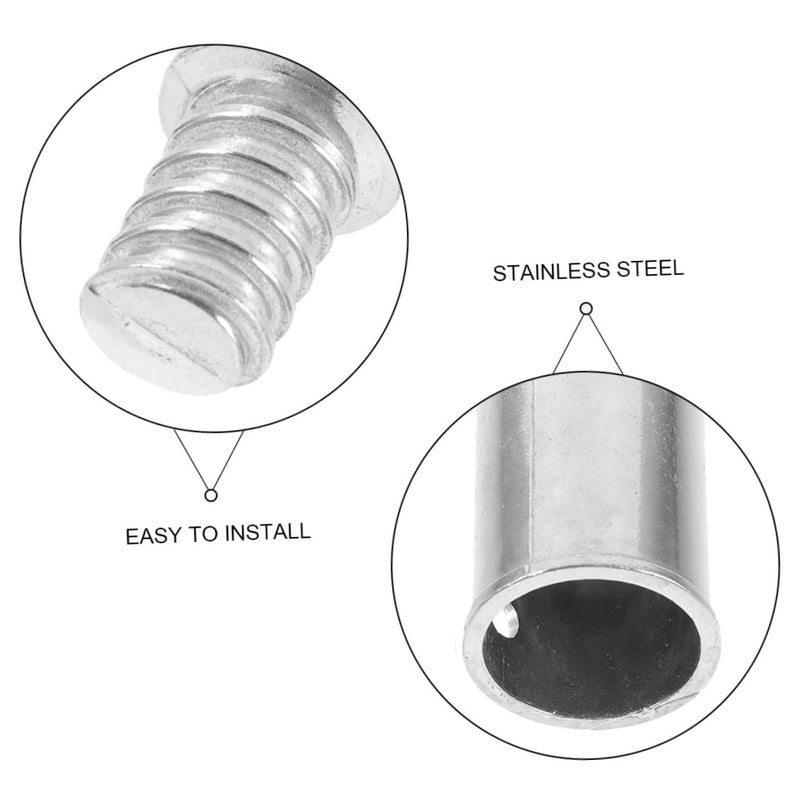 Stainless Steel Threaded Extension Pole Adapter for Broom Mop Handle Replacement 2 Pack - Image 4