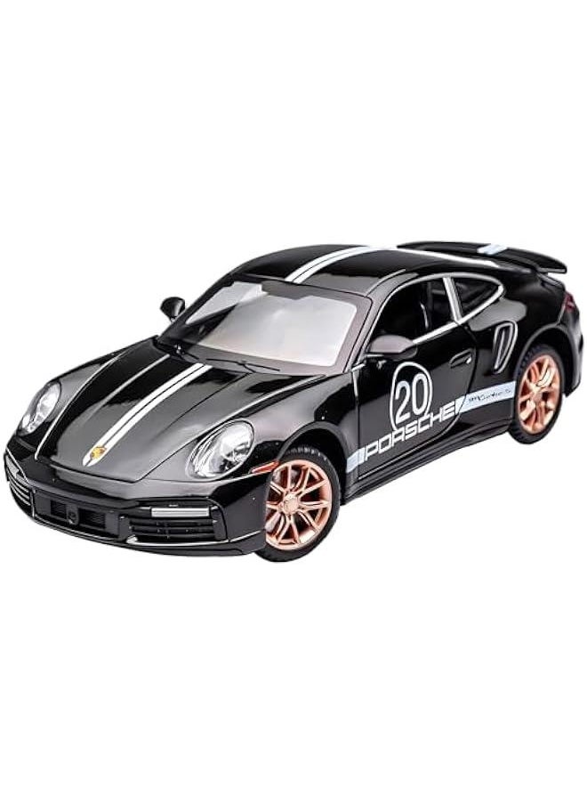 Generic - Toy Cars Porsche 911 GT3 RS RSR Turbo S Diecast Model Cars,Pull Back Car with Light and Sound Sports Race Car for Boys Age 4-7 Gifts Black - Image 1