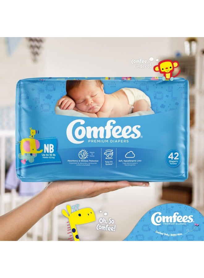 Comfees Baby Diapers for Newborns, 42 Count, Size N - Image 3