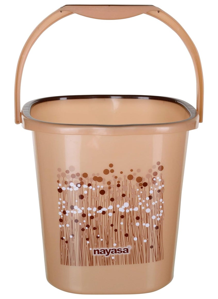 NAYASA Nayasa Funk Plastic Bathroom Set Bucket 18 L Mug 15 L Bathroom Set Bath Set for Bathroom Strong and Durable Sturdy and Easy Grip Handle Brown  - Image 4