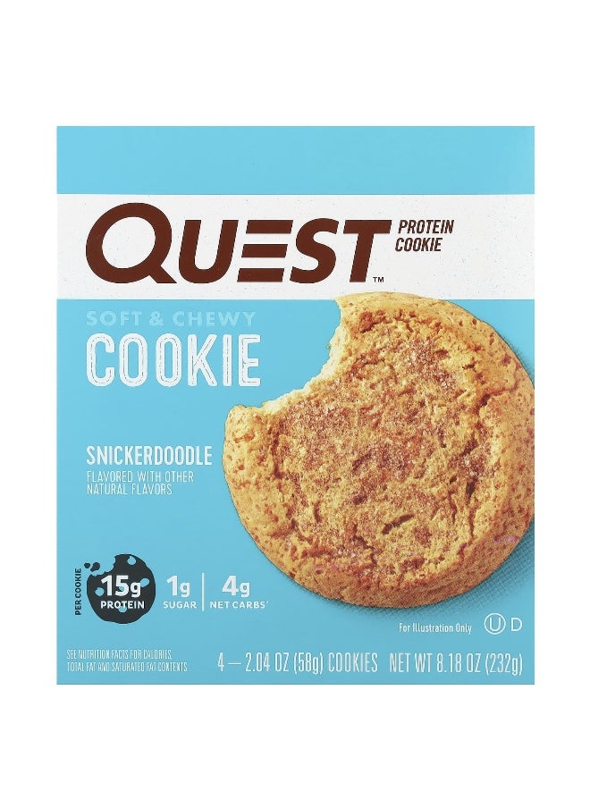 QUEST NUTRITION Quest Nutrition, Protein Cookie, Snickerdoodle, 4 Cookies, 2.04 oz (58 g) Each 