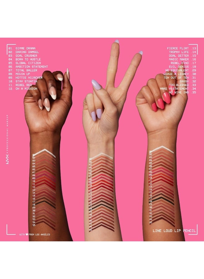 NYX PROFESSIONAL MAKEUP قلم تحديد الشفاه لاين لاود Daring Damsel  - Image 5