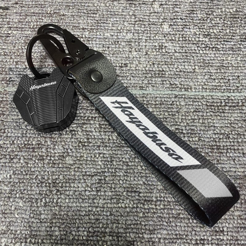 Generic ZYAKOMO CNC Fit For SUZUKI HAYABUSA GSX1300R GSX 1300R 1999-2020 2021 2022 2023 Motorcycle Key Cover Case Key Shell KeyChain (Black)  - Image 2