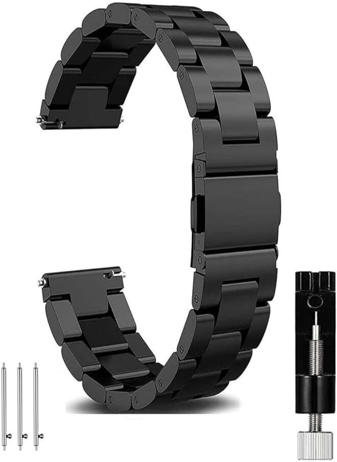 OTOPO - Galaxy Watch 4/6 Classic Bands 47mm 46mm 43mm 42mm Metal,Watch 6/5/4 Band 40mm 44mm,Watch 5 Pro Bands 45mm, OTOPO 20mm Stainless Steel Straps Replacement Bracelet for Men Women - Image 1