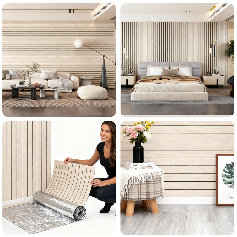 NAMAII 3D Wall Panels Peel and Stick â€“ 15.74"x118" PVC Faux Wood Grain Texture, Self Adhesive Waterproof Wall Covering, DIY Accent Wall, Sofa Background Backsplash & Modern Home Decor, Covers 12.9 sq.ft - Image 4