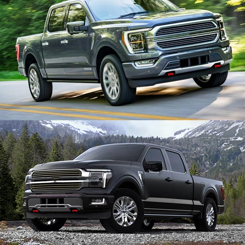 أغطية خطافات السحب لسيارة Ford F150 2004-2024، غطاء المقطورة الأمامي قطعتان، خطافات سحب مخصصة للسيارة متوافقة مع F-150 2004-2024 وBronco Base/Big Bend/Outer Banks 2021-2024، ومناسبة لـ Toyota Tundra 2017-2021 - Image 5