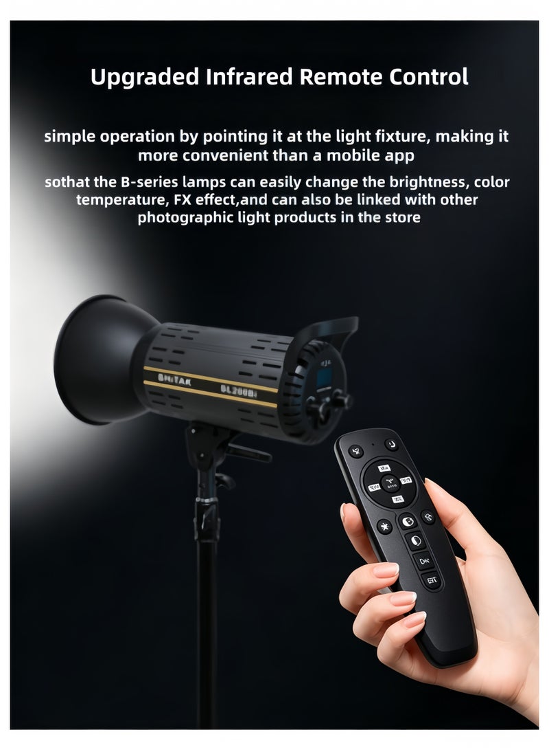 Shitak SL200D LED Photography Light 5600K Professional Photo Studio Spotlight Photography Lighting Bowens Mount - Image 3