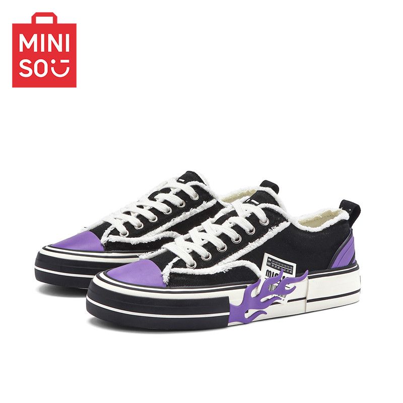 Miniso [Miniso] Men’s Shoes, Original Design, Platform Height-Boosting Biker Style, Couple’s Versatile Non-Slip Casual Sneakers - Image 1