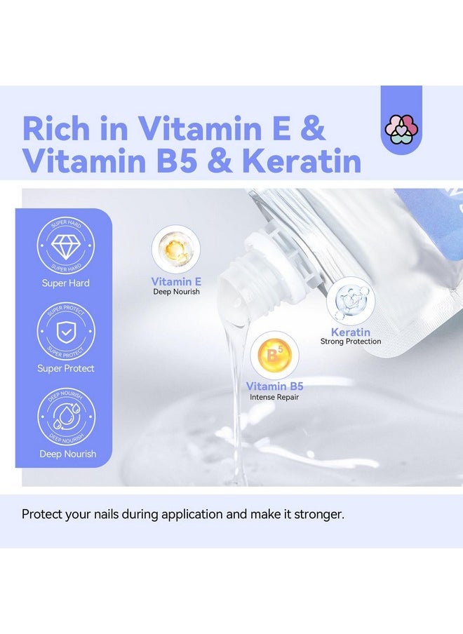 Saviland Clear Builder Nail Gel - 200 G Refill Pack Triple Efficacy (Ve&Vb5&Kerain) Hard Gel With Sealed Aluminum Packaging Extension Gel For Starter Professional Diy At Home Salon  - Image 3