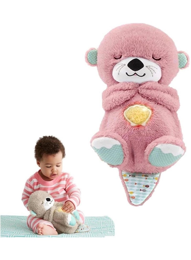 general Plush Cuddly Toy with Breathing Movement, Music, and Sleepy Comfort for Newborns - Soft Sleeping Otter Music Box Ideal for New Baby Gifts