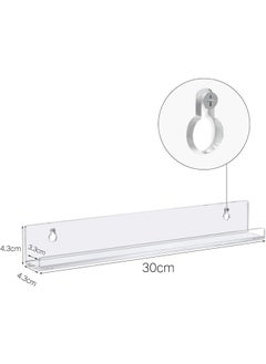 LENND Clear Vinyl Record Shelf Wall Mount 6 Pack,Acrylic Album Record Holder Display Your Daily Listening in Office Home  - Image 4
