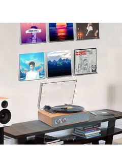 LENND Clear Vinyl Record Shelf Wall Mount 6 Pack,Acrylic Album Record Holder Display Your Daily Listening in Office Home  - Image 5