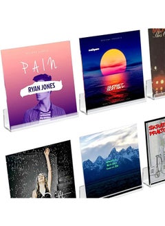 LENND Clear Vinyl Record Shelf Wall Mount 6 Pack,Acrylic Album Record Holder Display Your Daily Listening in Office Home  - Image 1