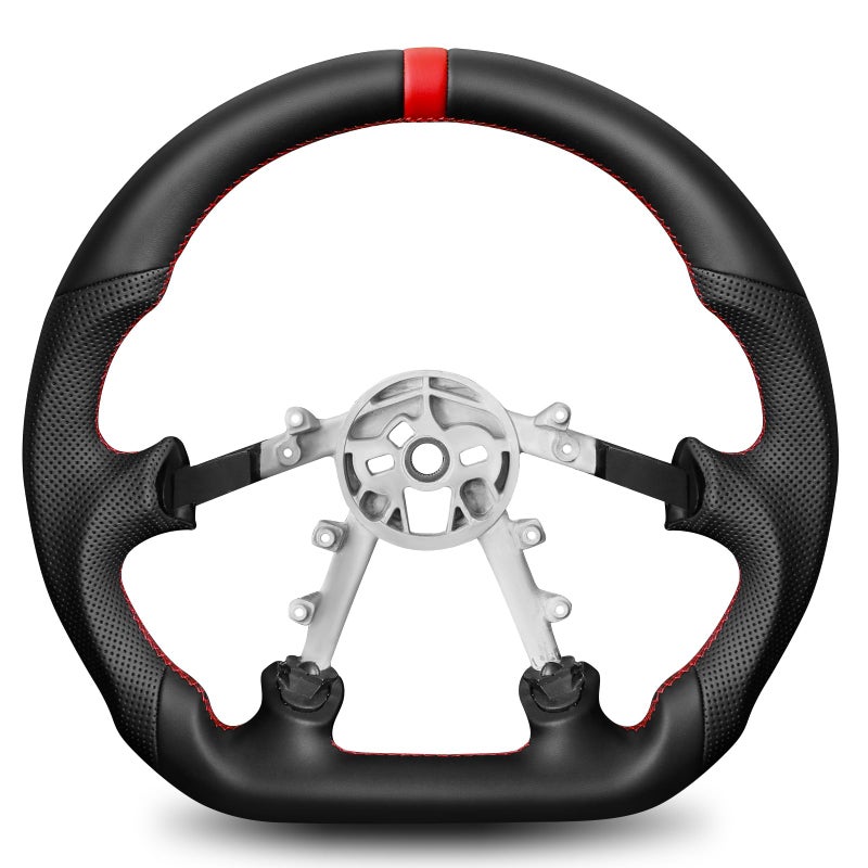 TESFEEL Steering Wheel for Chevy Corvette C5 19972004 Full Nappa Perforated Leather Dshaped Flatbottom HandStitched for Corvette C5 Z06 Steering Wheel Replacement for C5 All Trims Levels