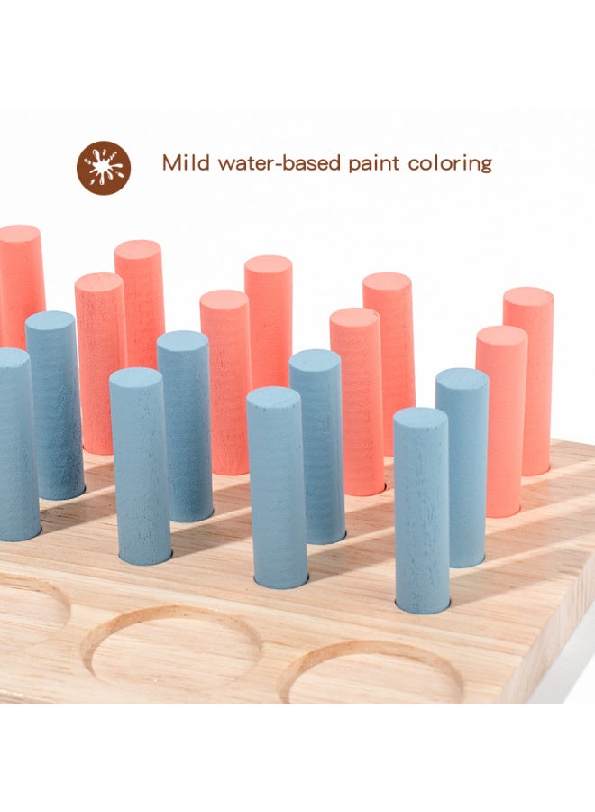 Children's Wooden Digital Matching Arithmetic Hundred Board Mathematics Teaching Aids Ten-grid Array Logic Thinking Educational Toys-Color:Ten Grid Array Digital Matching Arithmetic Board