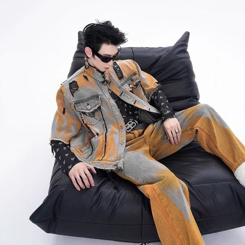 Unisex Classic Denim Jeans Loose Fit Daily Outdoor Wear - Image 4