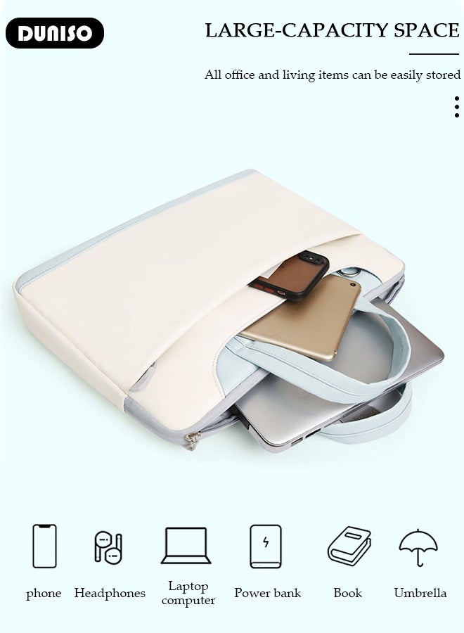 DUNISO 15.6 Inch Laptop Bag Lightweight Computer Bag Travel Business Handbag Briefcase Water Resistance Shoulder Messenger Bag for Men and Women Work Office - Image 3