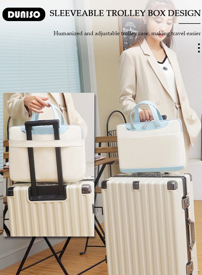 DUNISO 15.6 Inch Laptop Bag Lightweight Computer Bag Travel Business Handbag Briefcase Water Resistance Shoulder Messenger Bag for Men and Women Work Office - Image 4