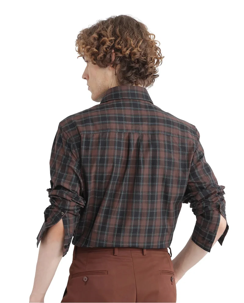 Rare Rabbit Men's Button Down Collar Checked Shirt