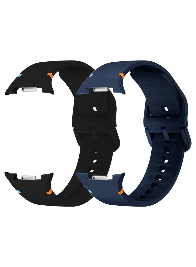 CATANES 2Packs Sport Band for Galaxy Watch 8 40mm 44mm and Watch 8 Classic 46mm, Silicone Replacement Strap, M/L Size - Image 1