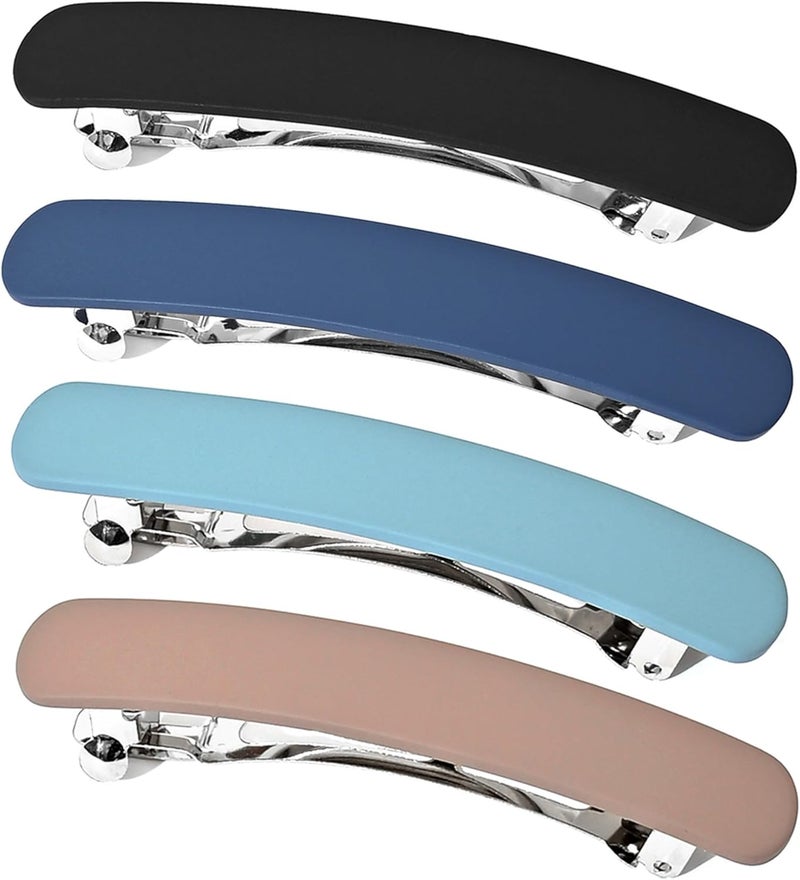 Fsmiling 4PCS Hair Clips Women Hair Slides For Women Matte Automatic French Hair Barrettes for Fine and thick hair - Image 1