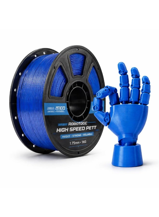 RobotGCC PETG Blue 3D Printer Filament 1.75mm 1KG, Durable Low-Warping Material, Classic Technical Blue PETG for Robotics, Tools and Functional Prototypes - Image 1