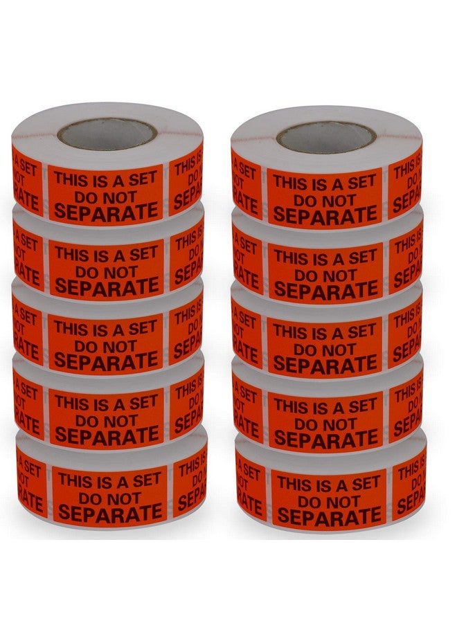 BETCKEY 10 Rolls/5000 Labelsthis Is A Set Do Not Separatefluorescent Red Packing Labels(1 X 2) - Image 1