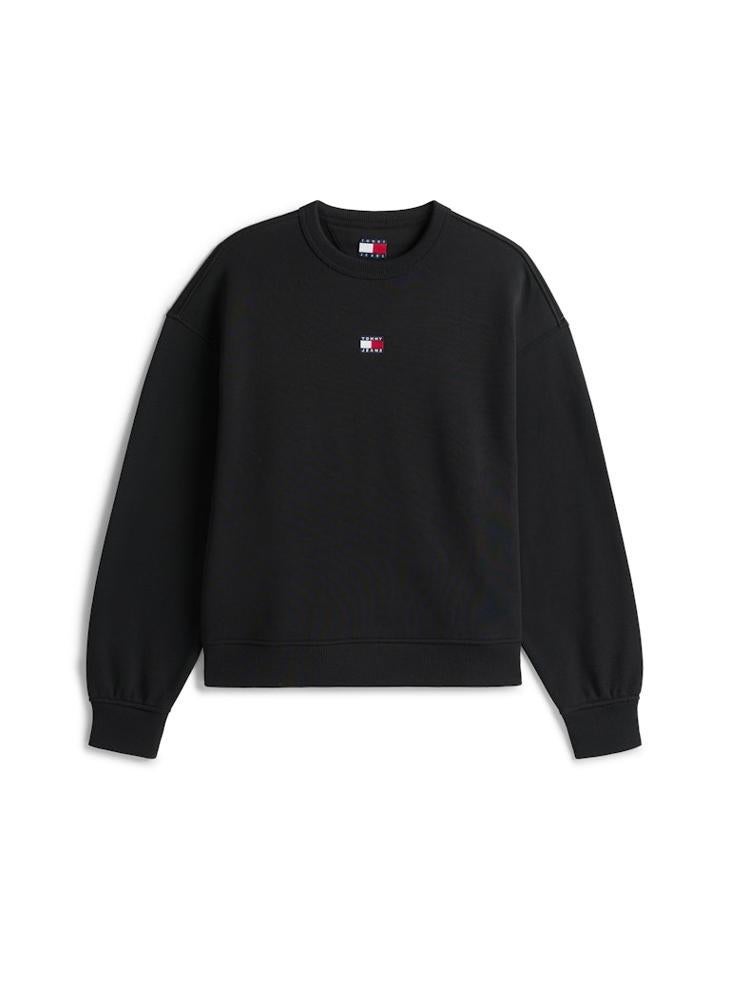 TOMMY JEANS Tommy Badge Boxy Fleece Sweatshirt - Image 5
