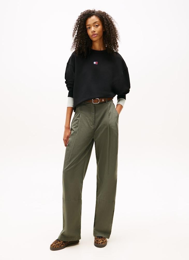 TOMMY JEANS Tommy Badge Boxy Fleece Sweatshirt - Image 4