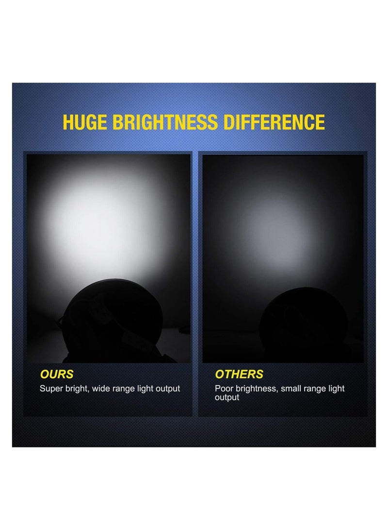 ضوء خلفي دائري أبيض LED 4 مع ضوء عكسي مع مقابس تثبيت سطحية لمصابيح مقطورة 12 LED، مع إشارة الانعطاف لمصباح مقطورة الشاحنة، لمركبات الشاحنة والمقطورة RV جيب، 2 قطع (TL-26) - Image 5