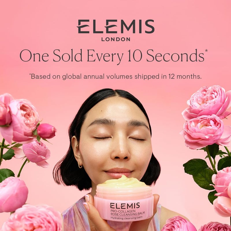 ELEMIS Pro-Collagen Rose Cleansing Balm - 3-in-1 Daily Face Cleanser - Melts Away Waterproof Makeup and Sunscreen - Rose and Elderberry Oil - 100 - Image 2