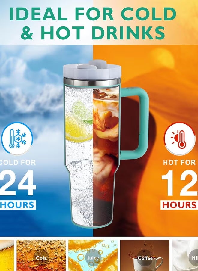 Stainless Steel Vacuum Insulated Tumbler with Lid and Straw for Water, Iced Tea or Coffee, Smoothie and More 40 OZ/1200 ML - Image 5