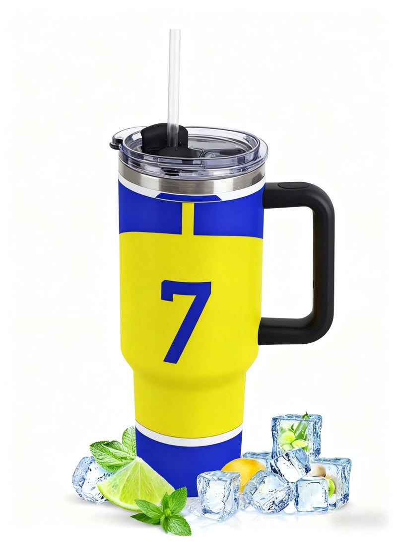 Stainless Steel Vacuum Insulated Tumbler with Lid and Straw for Water, Iced Tea or Coffee, Smoothie and More 40 OZ/1200 ML - Image 2