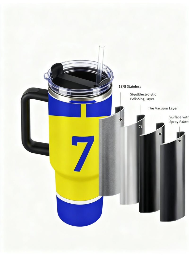 Stainless Steel Vacuum Insulated Tumbler with Lid and Straw for Water, Iced Tea or Coffee, Smoothie and More 40 OZ/1200 ML - Image 4