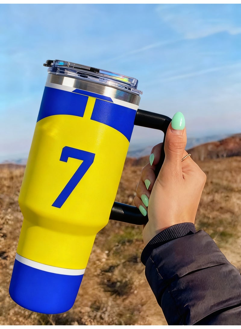 Stainless Steel Vacuum Insulated Tumbler with Lid and Straw for Water, Iced Tea or Coffee, Smoothie and More 40 OZ/1200 ML - Image 1