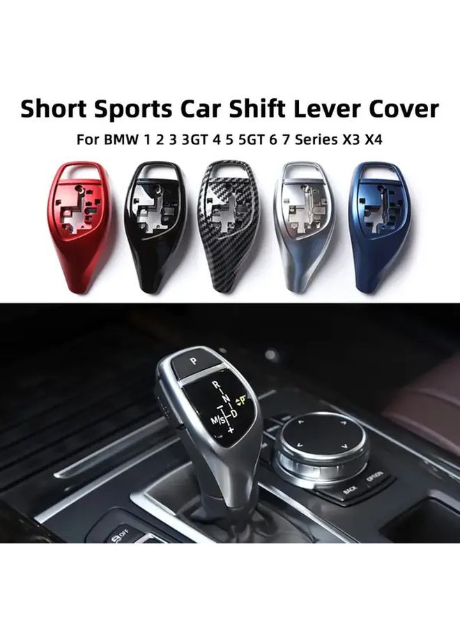 Blue Short Shift Lever Cover Replacement for BMW Left Hand Drive Models - Image 1