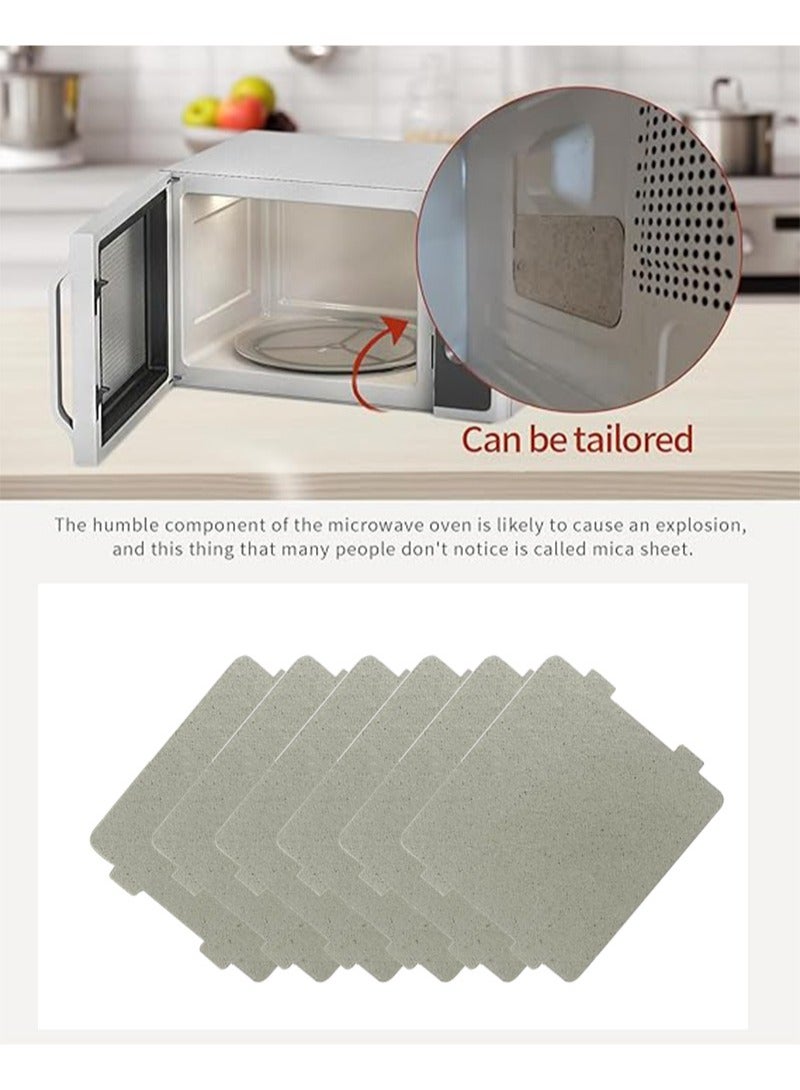 Apustim 6 Pieces Microwave Oven Parts Waveguide Cover Universal Mica Sheet Microwave Oven Repair Parts Suitable for Kitchen Home Office Restaurant （118mmX99mm）  - Image 5