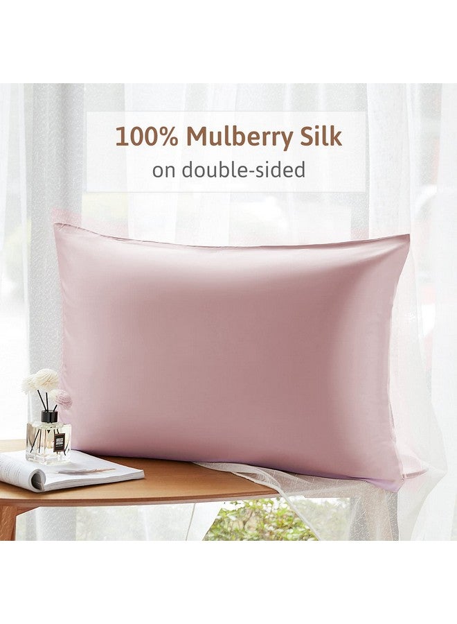 ATreebag Pillowcase 100% Mulberry Silk for Hair and Skin, Double Sided 19 Momme Pure Silk Pillow Case with Hidden Zipper and Gift Box (Light Plum, 1 PC, Toddler 13"x18") - Image 2