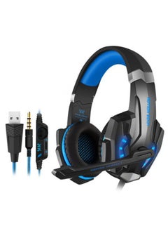 Cross-border supply of Inzhuo G2000 headphones headset computer wired light-emitting headphones Inzhuo g2000 headphones G9000 Black Blue