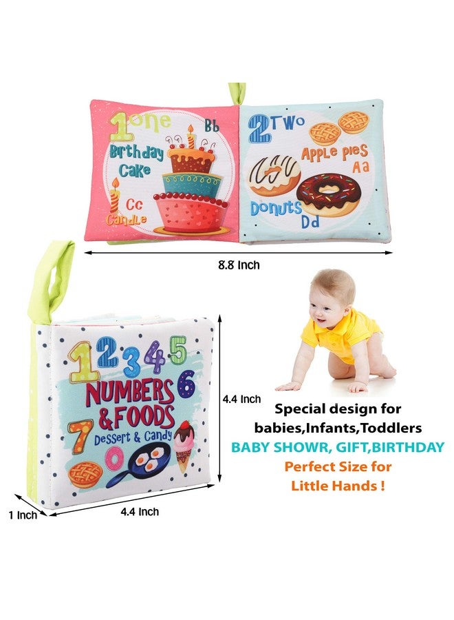 Bebe Mondo Baby Books Toys 0-6 Months Touch And Feel Crinkle Soft Cloth Books For Babies Infants Toddler, Baby Gifts Teething Toys, Early Education Toy 6 To 12 Months Baby Boy Girl 1 Year Old Books & Up - 4Pcs  - Image 5