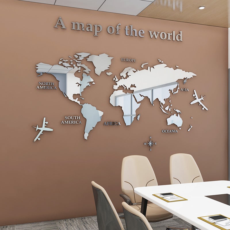 Dedicated Wall Stickers Creative Wall Decoration 3D Acrylic Background Wall Stickers Office Corporate Culture - Image 1