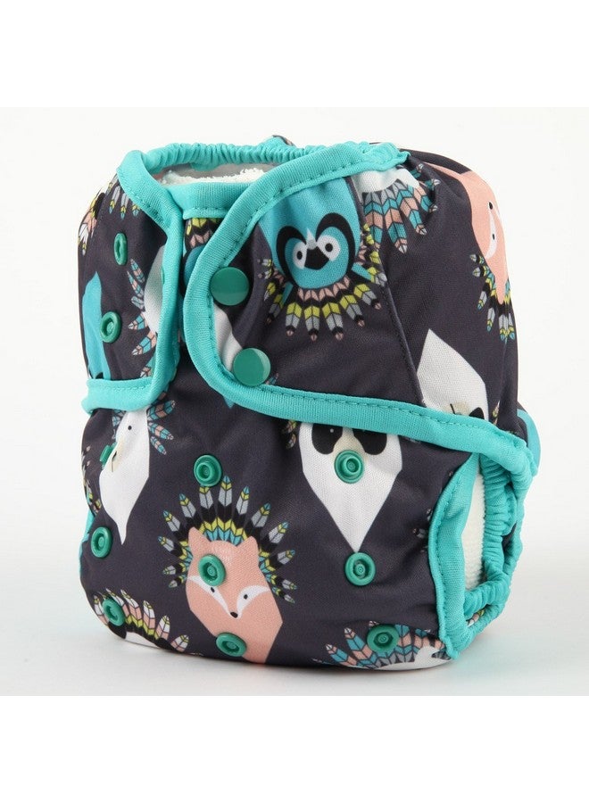 Hibaby One Size Cloth Diaper Cover Snap with Double Gusset (Feather Animal) - Image 1