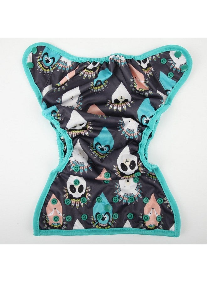 Hibaby One Size Cloth Diaper Cover Snap with Double Gusset (Feather Animal) - Image 3