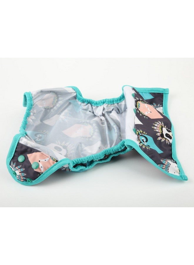 Hibaby One Size Cloth Diaper Cover Snap with Double Gusset (Feather Animal) - Image 2