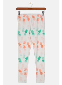 Epic Threads Kids Girl All Over Print Pull On Leggings, Angel White  - Image 1
