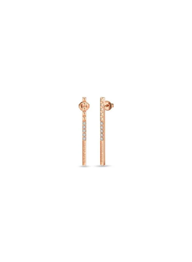 بوليس Tazia Rose Gold Earrings with Crystals for Women's